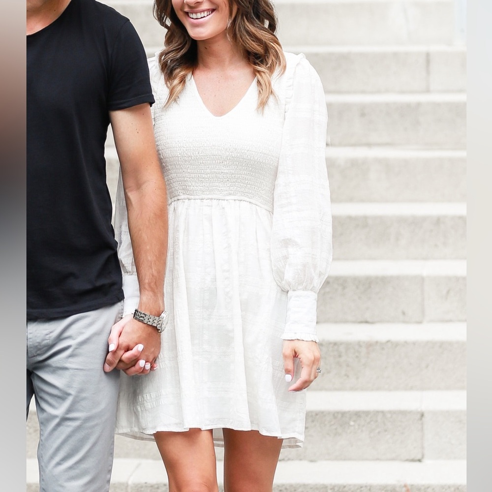 Smocked mini dress